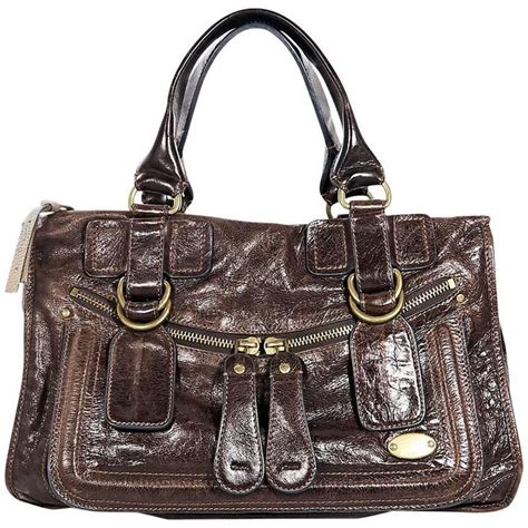 chloe bag brown leather|chloe leather bag vintage.